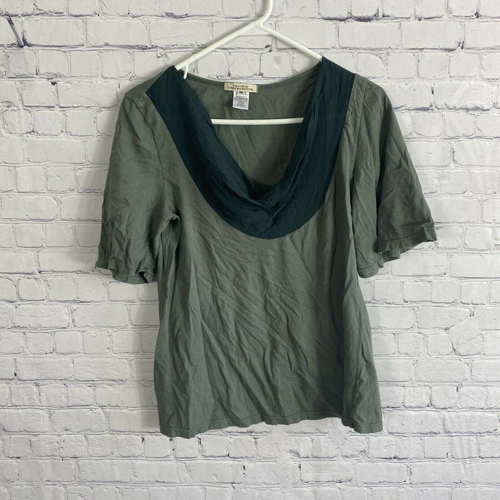 Prairie Underground Tunic Top Green Short Sleeve